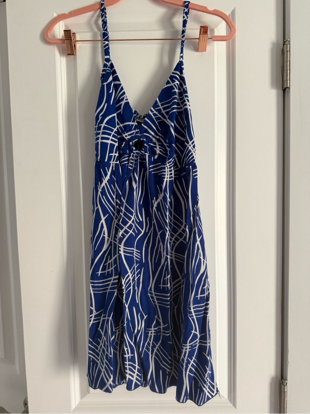 Blue and White Striped Pattern Sundress